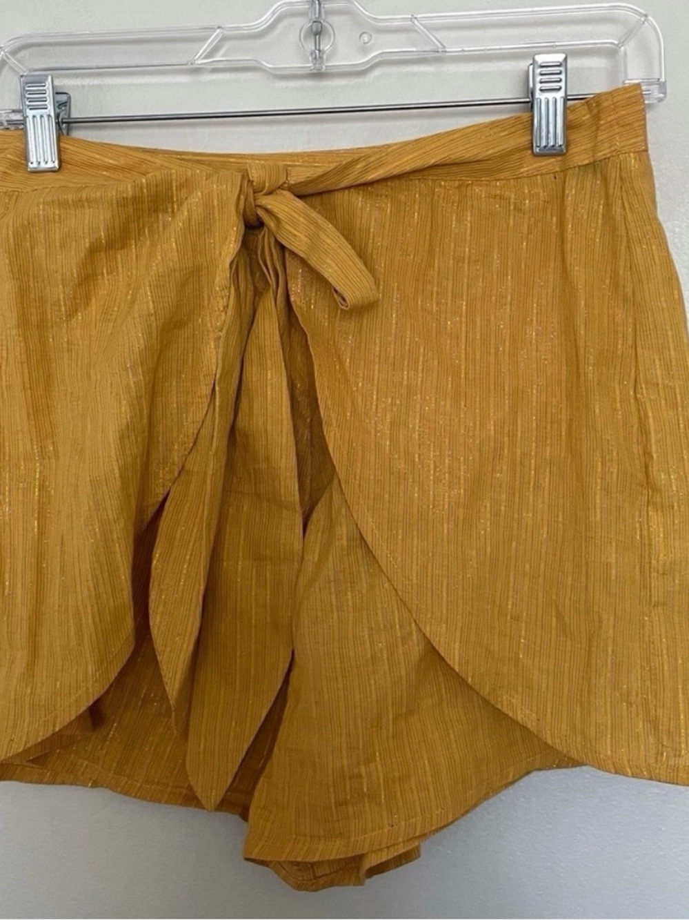Cleobella shorts medium Mustard Wrap Front Short with Tie Waist